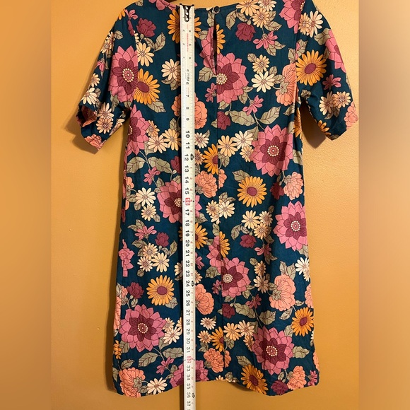 ModCloth x Princess Highway Floral Shift Dress Cotton Linen 60’s 70’s - Picture 3 of 6